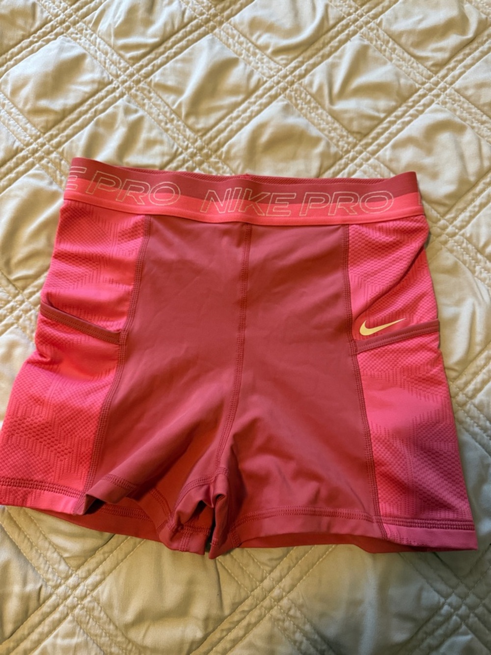 Nike Women’s Coral Pink Pro Compression Bike Shorts